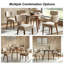 Chaise de salle à manger ergonomique moderne Mid-Century de 21 po avec pieds en bois massif Keim -1262826144-1262826149