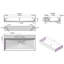 Lavabo vasque rectangulaire à fixation murale 36 po x 18 po à surface solide avec trou pour robinet