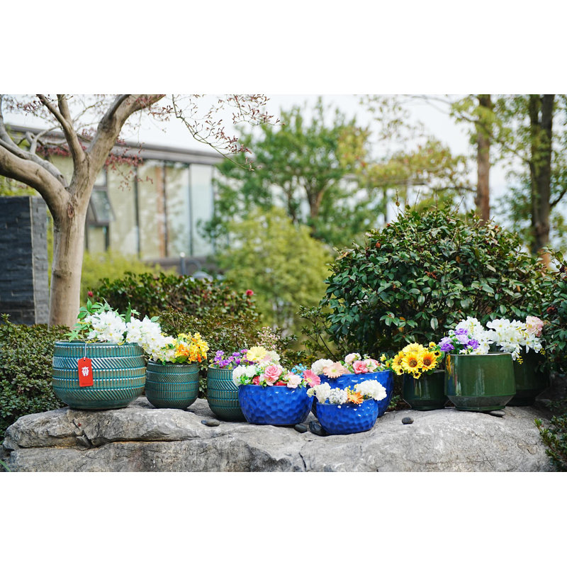 Pots de fleurs en céramique de haute qualité, Bleu antique