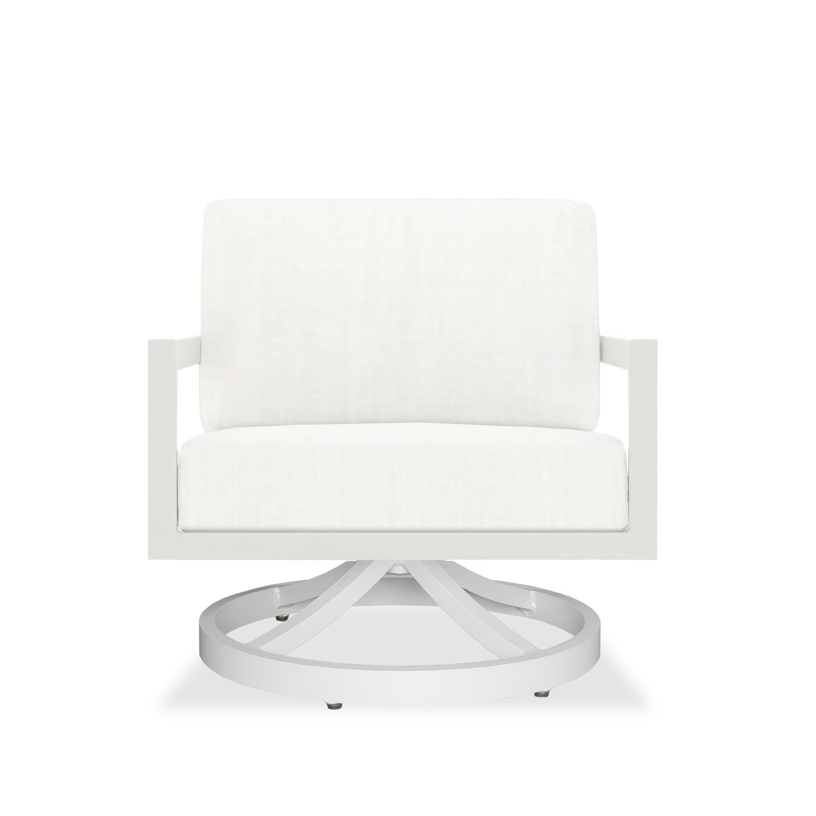 Vivant Outdoor Chair with Sunbrella® Cushions, White, Canvas Natural Sunbrella® Canvas
