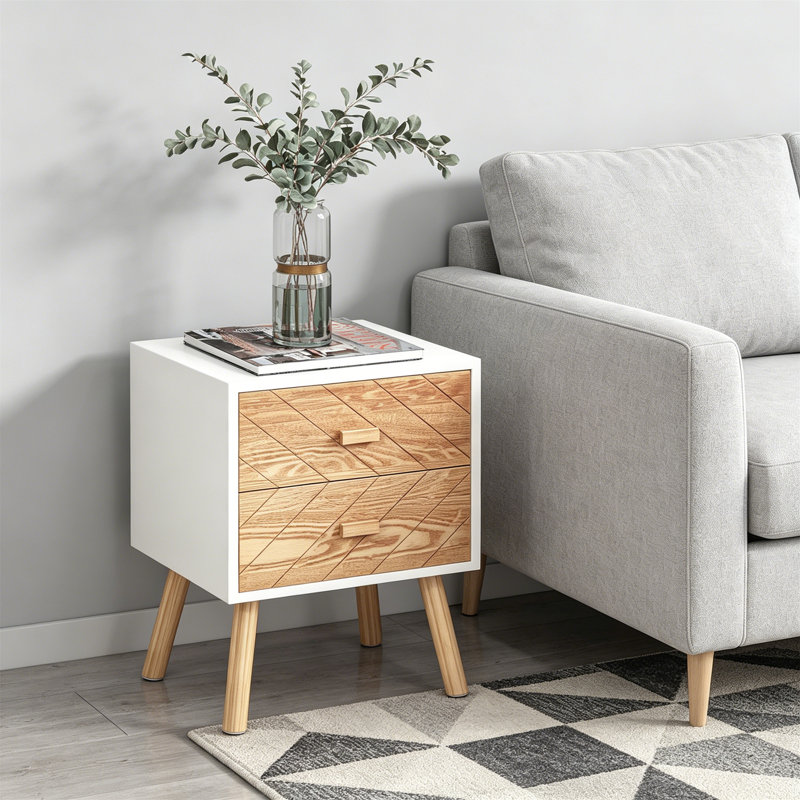 30cm W Plywood / Laminate Board Bedside Table