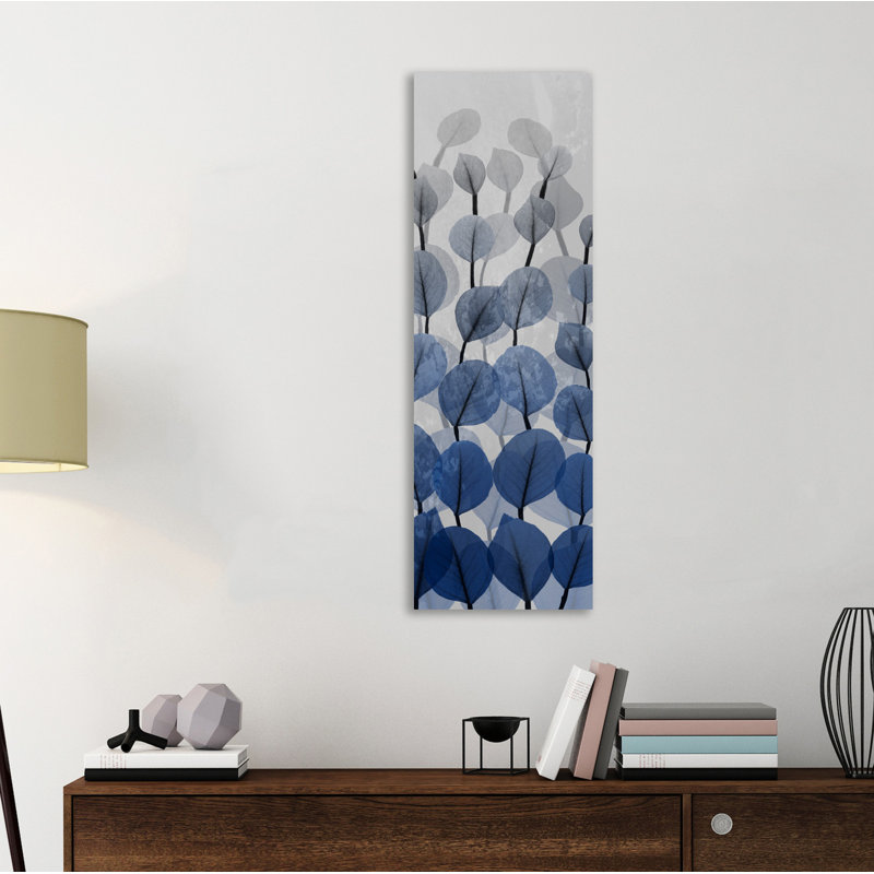 "Sapphire Bloon 4", toile tendue par Albert Koetsier, H 54 po x l 18 po x P 1,5 po