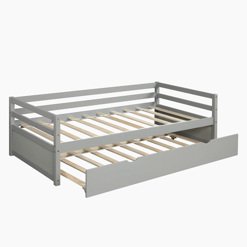 Daybed with Trundle Bed, Gray