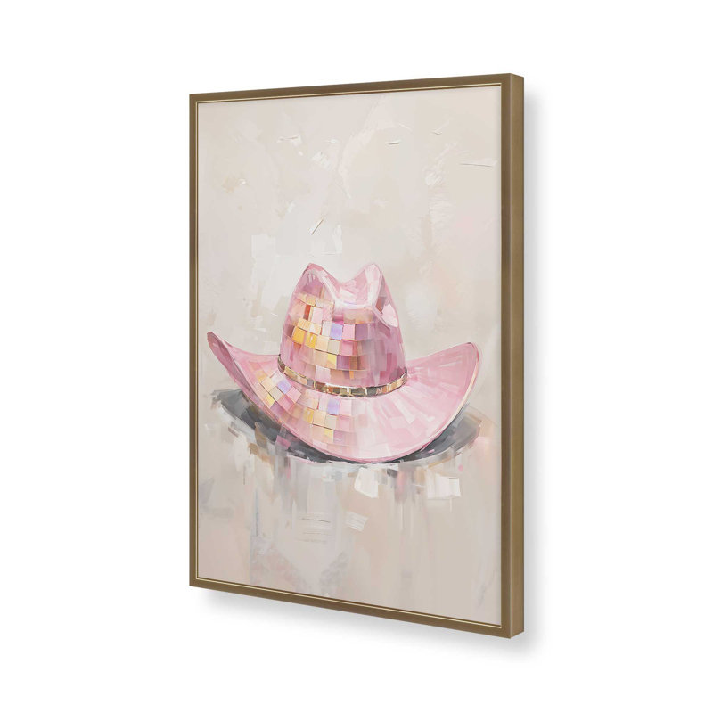 Imprimé Cowboy Essentials en rose II, Or brossé, H 37,25 po x l 25,25 po