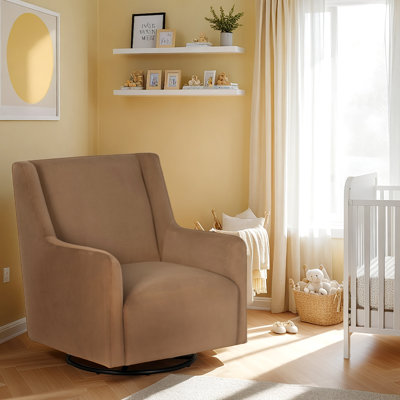 Lural Swivel Brown Rocker Chair