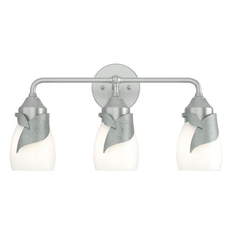 Lapas 3 - Light Dimmable Vanity Light, Vintage Platinum, Opal White
