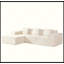 Canapé modulaire convertible en velours côtelé avec repose-pieds et coussins Cozyform, canapé-lit modulaire en forme de L pour le salon