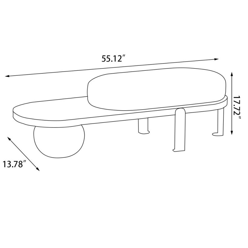 Banc rembourré Burlywood