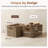 Handwoven Wicker Storage Basket with Built-in Handles, Large Basket Set for Bathroom, Living Room, Kitchen, Sea Grass-454728262