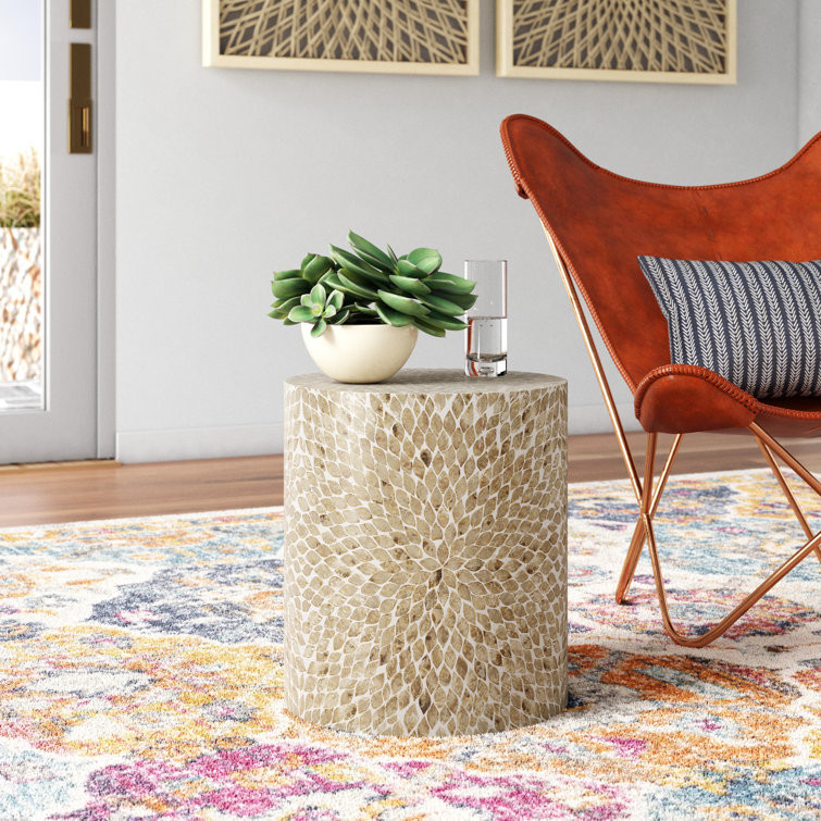 Clarinda Drum End Table