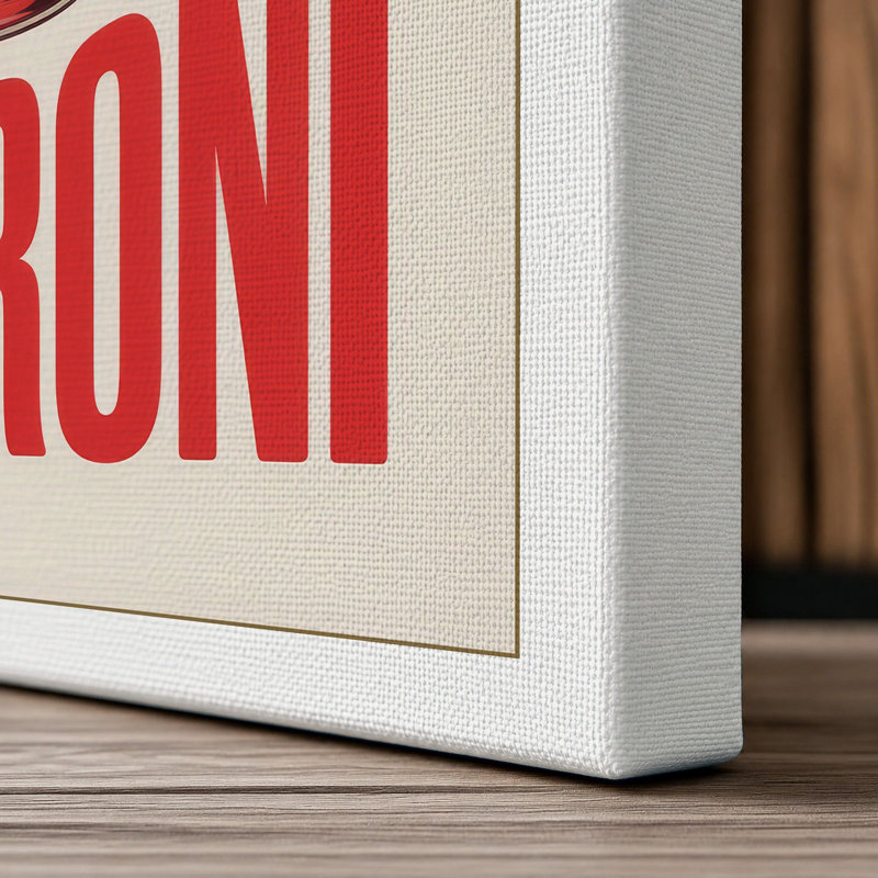 Classic Negroni Retro - Wrapped Canvas, 24x16 - 61.0 x 40.6 cm, White Border