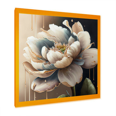 Crème fleur blanche - décoration murale florale
