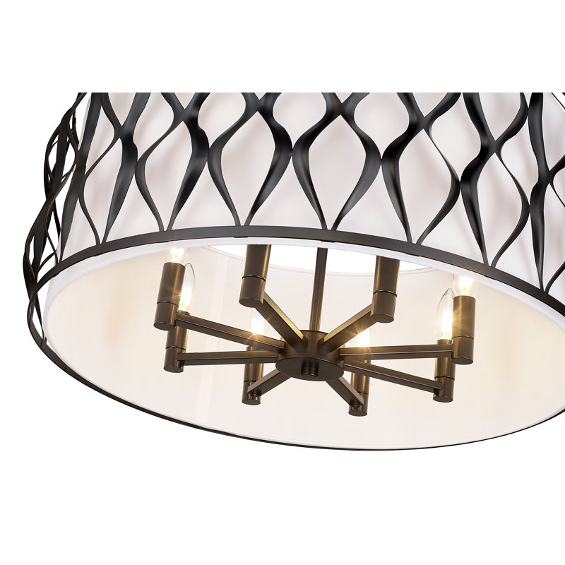 Luminaire suspendu moderne 8 lumières Reggi, Noir mat