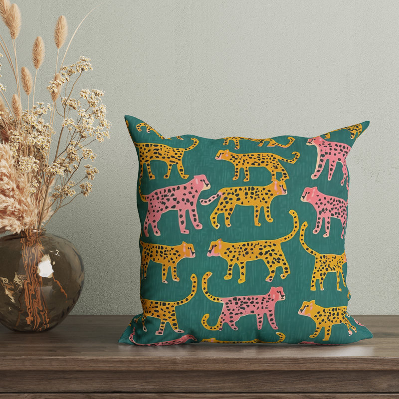 Folk Maximalist Reversible Pillow Cover, 18"H x 18"W