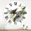 Vintage Birds In The Wild V - Horloge murale traditionnelle