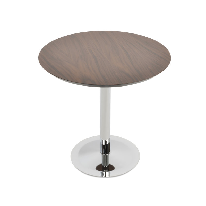 Lady Pedestal Dining Table, 36" W x 36" L, Walnut