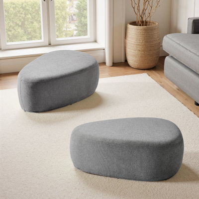 Adna Triangular Upholstered Ottoman (Set of 2)