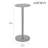 22" Steel Drink Table-9.5" Weighted Base