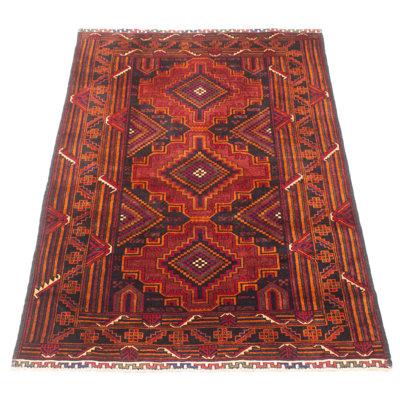 Tapis rouge Teimani 3 pi 4 po x 6 pi 0 po