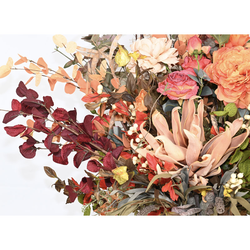 Arrangement floral de pivoines artificielles 40 po dans un pot en métal
