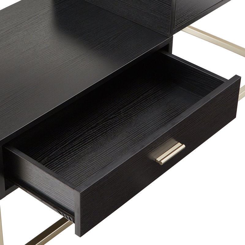 Phelim 45.9'' Glass Top Console Table