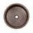 15" Round Vessel Tub Hammered Copper Sink