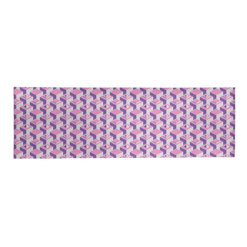 Tapis mauve/rose/gris light skyscrapers, Tapis de couloir 2 pi 5 po x 8 pi