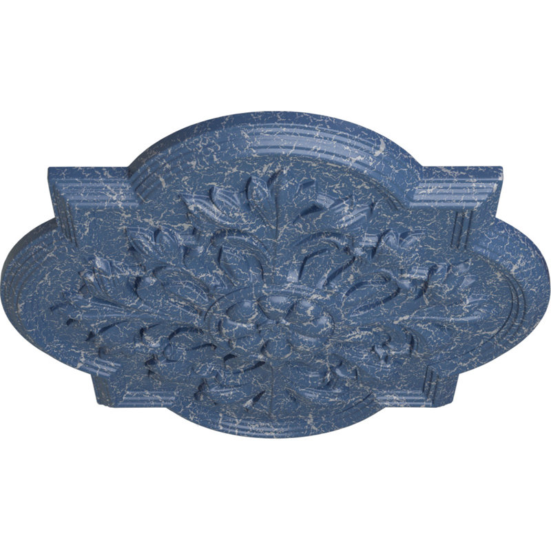 Médaillon de plafond Endurathane Bonetti, DE 20 po x P 1 3/4 po (convient aux auvents jusqu'à 5 1/8 po) fini craquelé Americana peint à la main