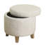 Repose-pieds de rangement rond de 19 po Asha Mid