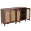 Buffet 59 po en rotin brun foncé et bois jaune (ensemble de 2)