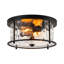 Plafonnier cylindrique encastré 2 lumières