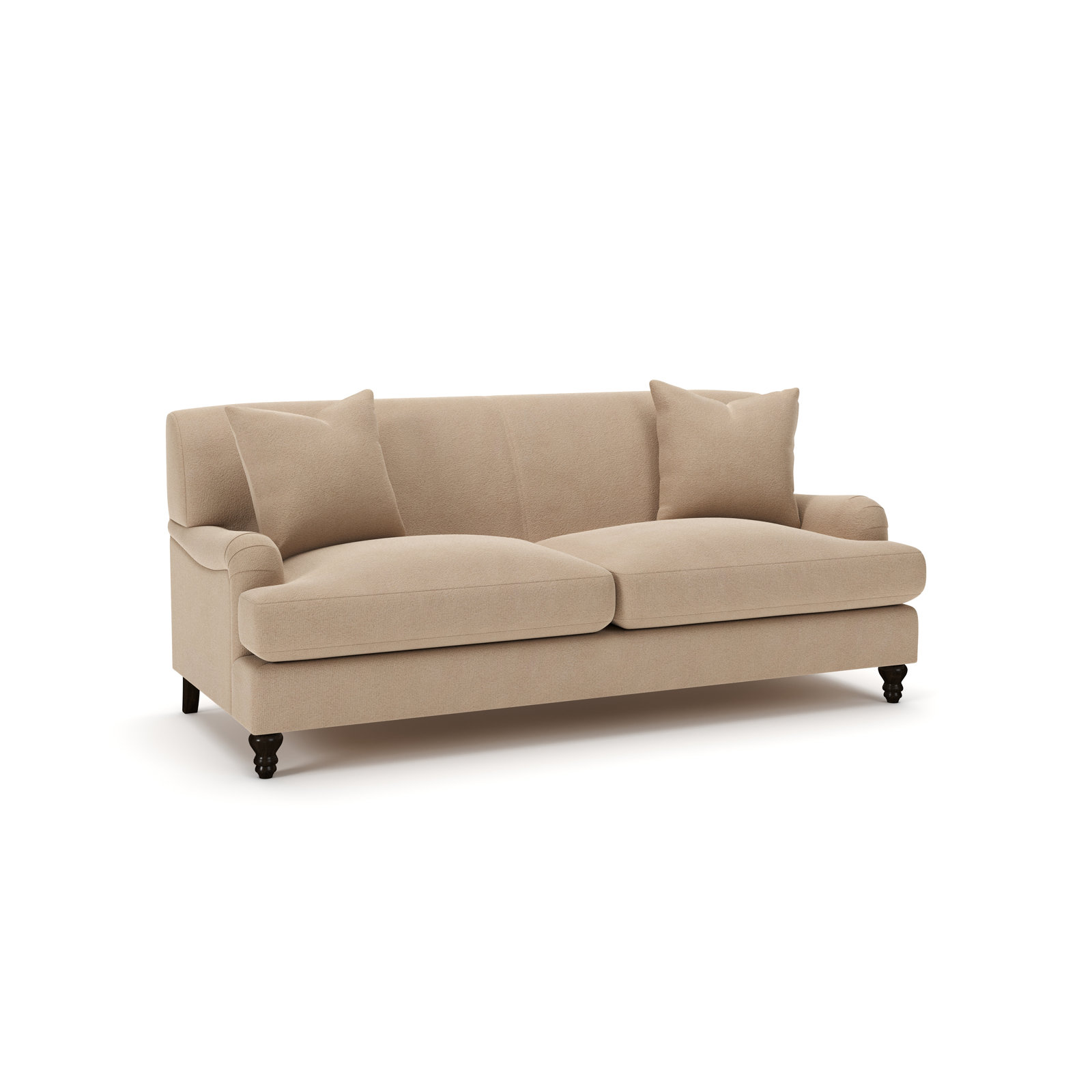 Walters 78'' Tight Back Sofa, Bella Toast Performance Velvet