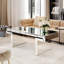 Table basse luxueuse à miroir rectangulaire au design exquis pour un style de vie élégant