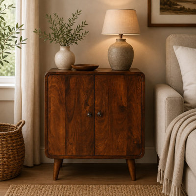 Hillsboro Solid Wood 2 - Door Rectangle Accent Cabinet