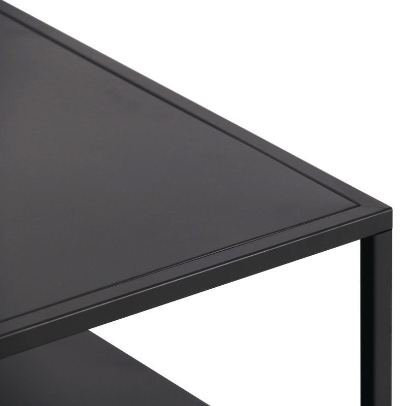 Elenna Frame Coffee Table with Storage, Black