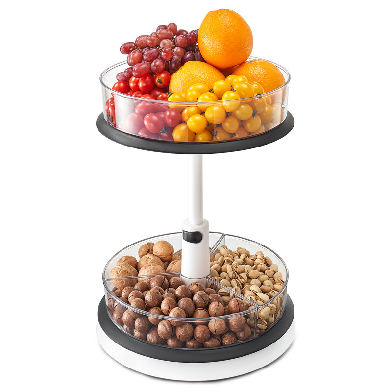 Sorbus Clear Lazy Susan - Rotating Kitchen Organizer - 2-tier