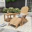 Chaise Adirondack pliante en plastique avec repose-pieds et table Arrlo-88431743
