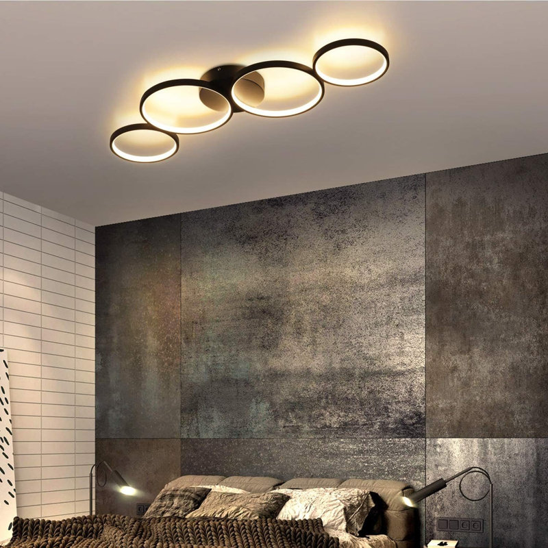 Belliere LED Flush Mount, Black