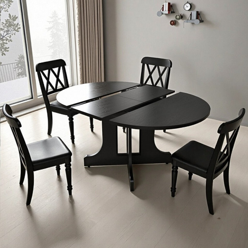 Table de salle à manger extensible Black Farmhouse