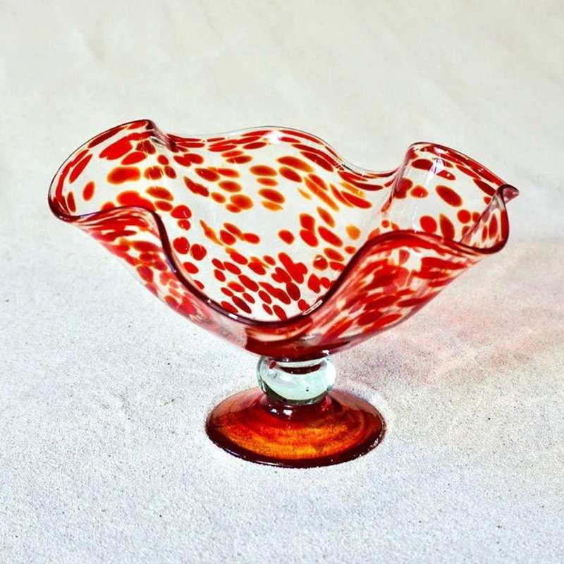 Ciyana Glass Decorative Bowl 1, Red