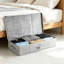  Panier à linge sous le lit pliable en lin avec couvercle et poignées, boîte de rangement pour vêtements sous le lit, placard et chambre