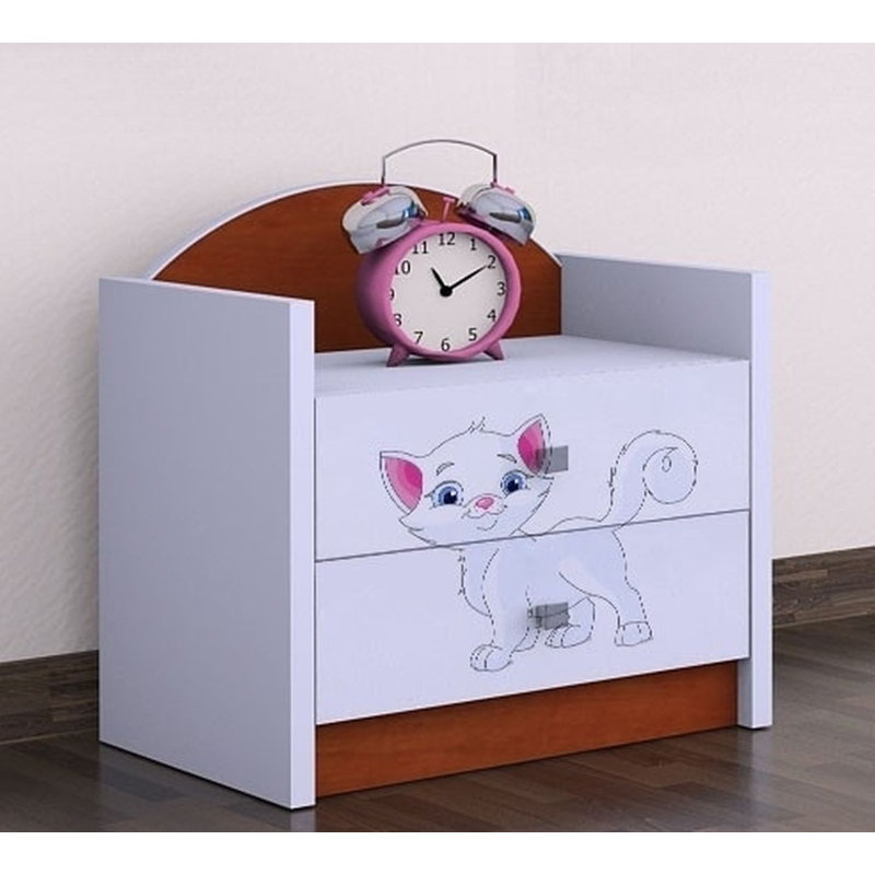 Jaylin 2 Drawer Nightstand, Brown