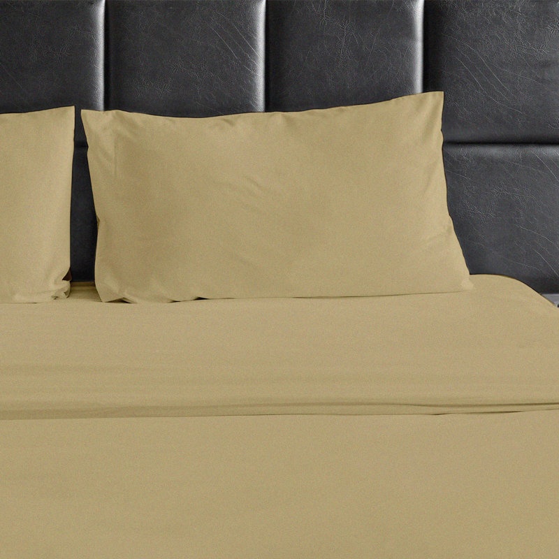 Ensemble de draps en micro-fibre, Crème, Ensemble de draps pour lit double + un drap-housse