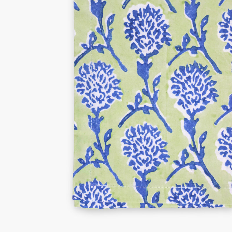 Nikhar Table Napkins, Blue/Green/White Floral