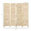 Cloison d'intimité portative en bois - Cloison de 4,7 pi avec cloison de séparation naturelle pour bureau à domicile