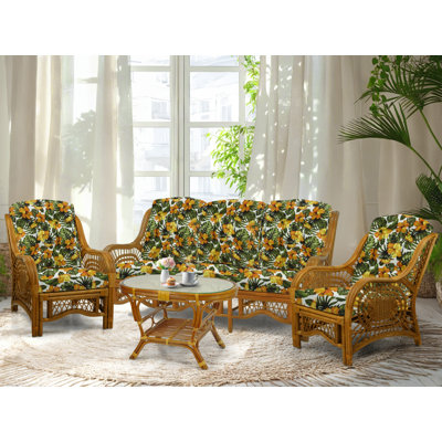 Alysea 4 Piece Conservatory Living Room Set by Wickerix
