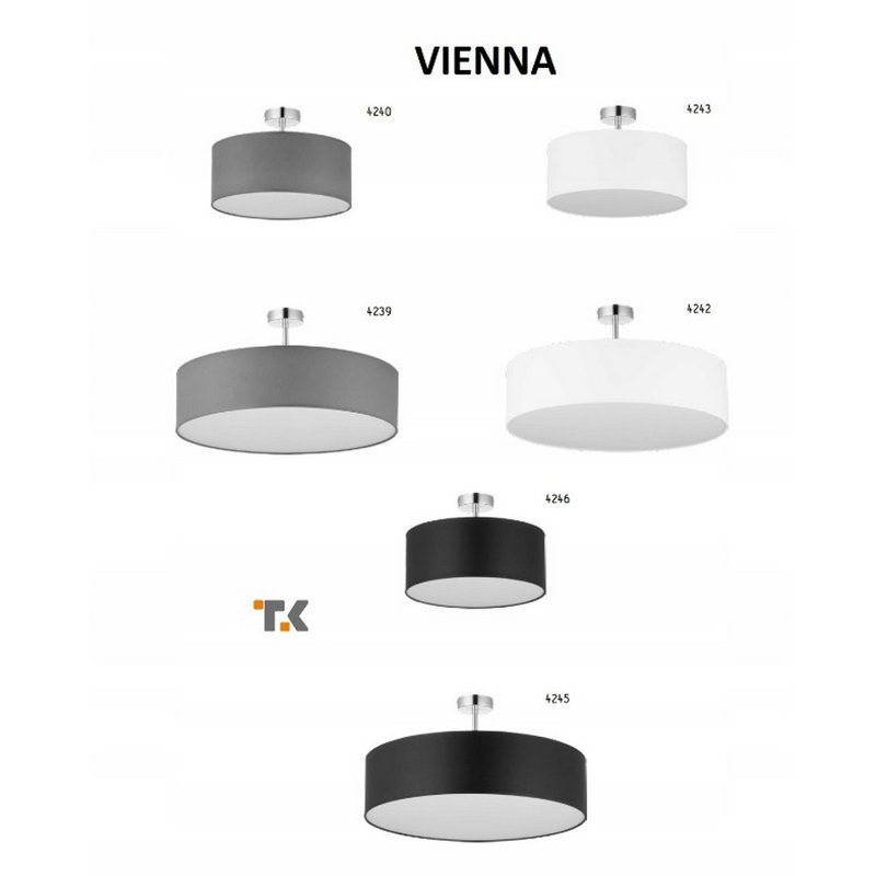 Bansemer Fabric Semi Flush Mount, Grey, 38cm H x 60cm W x 60cm D