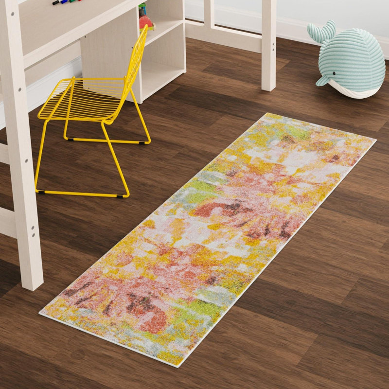 Unique Loom Flower Whimsy Kids Rug, Runner 2'2" x 6'1"