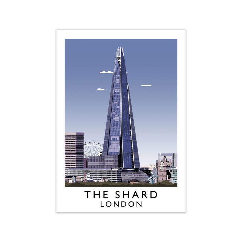 The Shard London by Richard O'Neill - Print, 30cm H x 21cm W