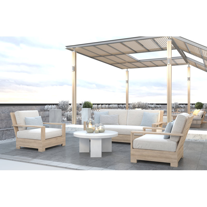 Maximus Coffee Table, 16" H x 35" L x 35" W, Ivory